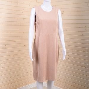 Calvin Klein Seamed Faux Suede Sheath Dress